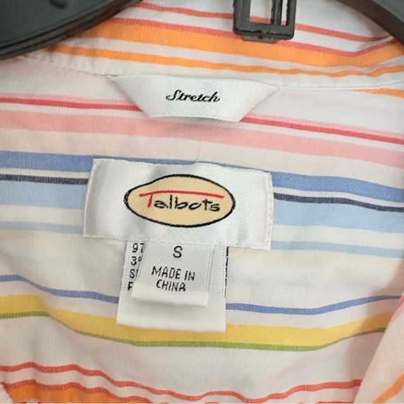 Talbots Women’s Multicolor Striped Cotton Button Down Shirt - Picture 4 of 7